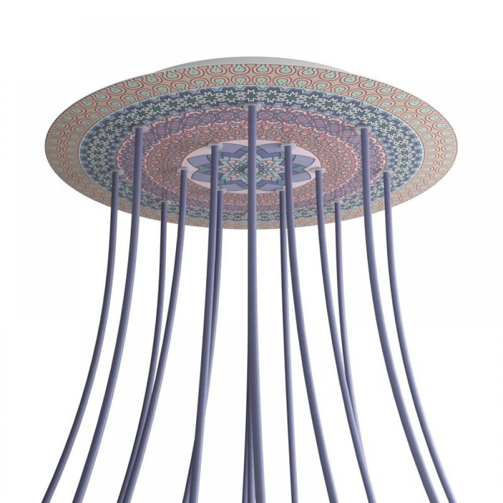 Ροζέτα Rose-One 400mm Στρογγυλή με 15 Τρύπες Mandala Varanasi - Creative Cables