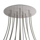 Ροζέτα Rose-One 400mm Στρογγυλή με 15 Τρύπες Νικέλ Ματ Dibond - Creative Cables