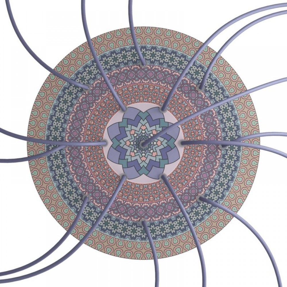 Ροζέτα Rose-One 400mm Στρογγυλή με 15 Τρύπες Mandala Varanasi - Creative Cables