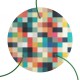 Ροζέτα Rose-One 400mm Στρογγυλή με 3 Τρύπες Σε Palette Σχέδιο - Creative Cables