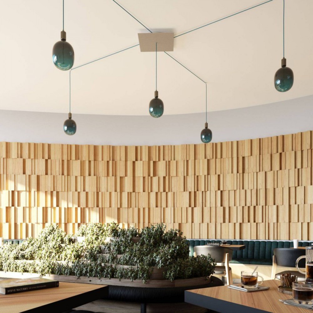 Ροζέτα Rose-One 400mm Τετράγωνη με 1 Τρύπα Σε Διάφορα Σχέδια - Creative Cables