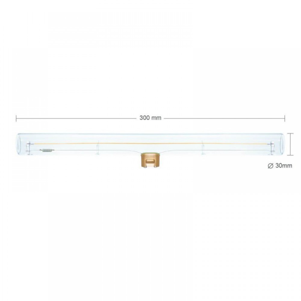 LED Λαμπτήρας Linestra S14d Διαφανής - 300mm 8W 2200K dimmable - Σειρά Syntax - Creative Cables