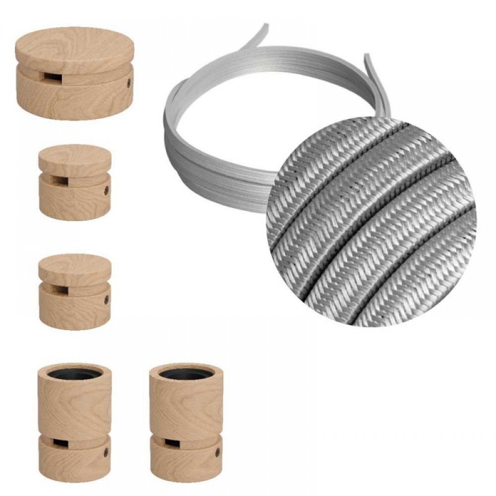 Σύστημα Filé Γιρλάντα Ζιγκ-Ζαγκ Wiggle DIY Kit - 3m Καλώδιο Γιρλάντας Και 5 Ξύλινα Αξεσουάρ - Creative Cables