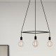 Κρεμαστό φωτιστικό 4φωτο Cage Globe Μαύρο ΜΑΤ 4xE27 - Creative Cables
