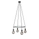 Κρεμαστό φωτιστικό 4φωτο Cage Globe Μαύρο ΜΑΤ 4xE27 - Creative Cables
