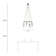Κρεμαστό φωτιστικό 4φωτο Cage Globe Crystal Χρυσό 4xE27 - Creative Cables