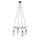 Κρεμαστό φωτιστικό 4φωτο Cage Globe Crystal Χρυσό 4xE27 - Creative Cables