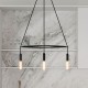 Κρεμαστό φωτιστικό 4φωτο Cage P-Light Μαύρο 4xE14 - Creative Cables