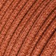 Στρογγυλό Υφασμάτινο Καλώδιο από Φυσική Τριχιά Γήινο Πορτοκαλί RN27 - Creative Cables