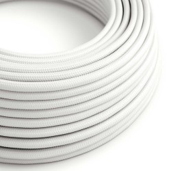 Ultra Soft Στρογγυλό Υφασμάτινο Καλώδιο Σιλικόνης RM01 2x0,75mm - Λευκό - Creative Cables