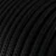 Ultra Soft Στρογγυλό Υφασμάτινο Καλώδιο Σιλικόνης RM04 2x0,75mm - Μαύρο - Creative Cables