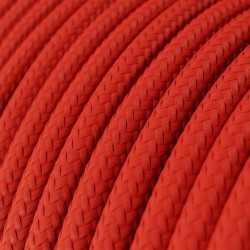 Ultra Soft Στρογγυλό Υφασμάτινο Καλώδιο Σιλικόνης RM09 2x0,75mm - Κόκκινο - Creative Cables