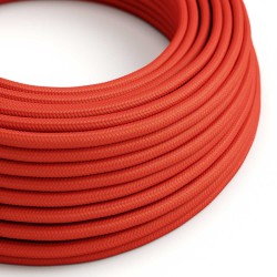 Ultra Soft Στρογγυλό Υφασμάτινο Καλώδιο Σιλικόνης RM09 2x0,75mm - Κόκκινο - Creative Cables