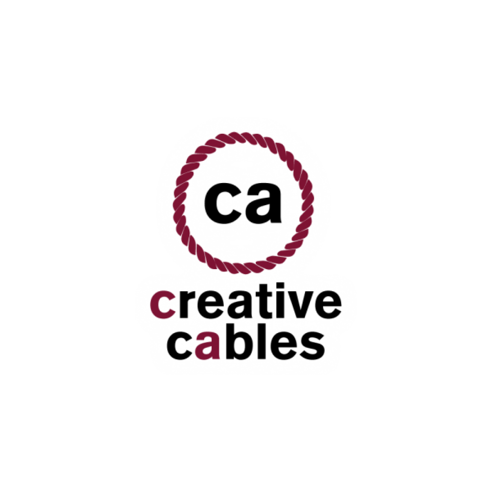 Πλακέ Υφασμάτινο Καλώδιο για Γιρλάντα Creative Cables - Μαύρο CM04