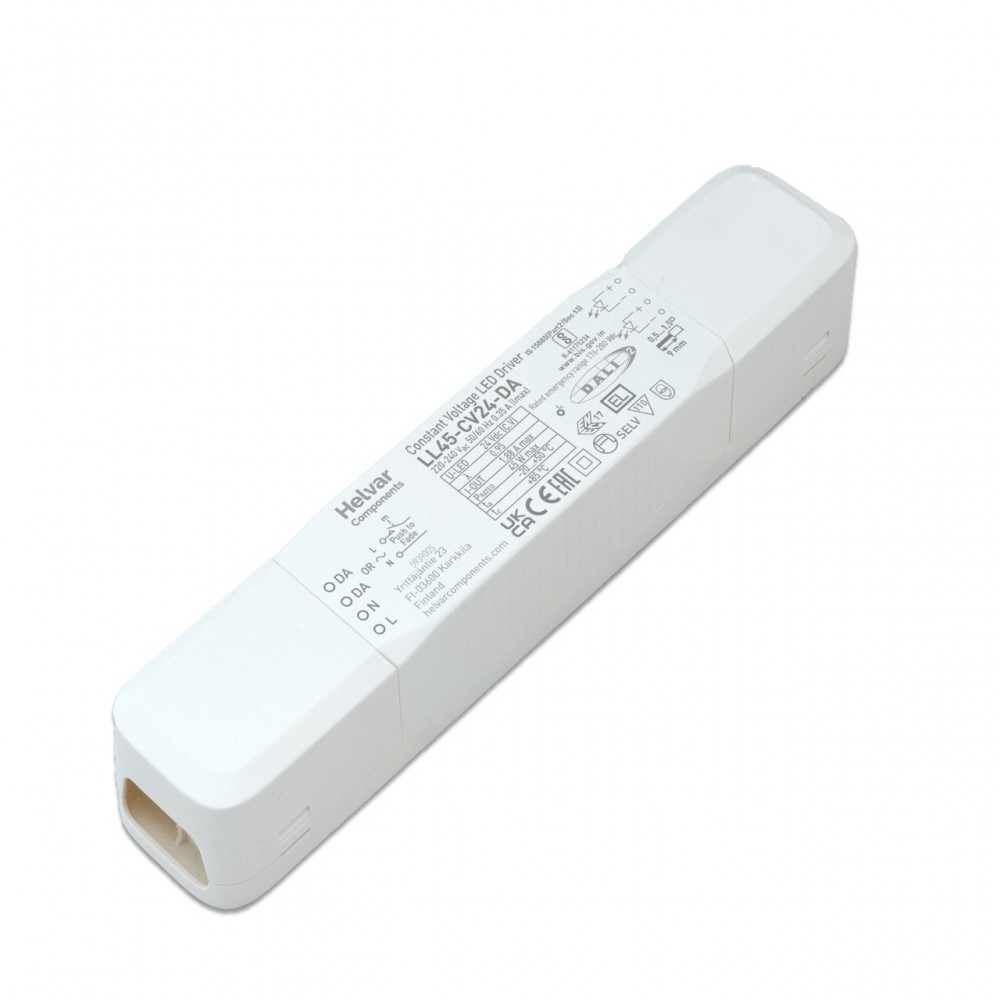Dali dimmable LED driver Helvar 45 Watt 24V IP20 - Cubalux