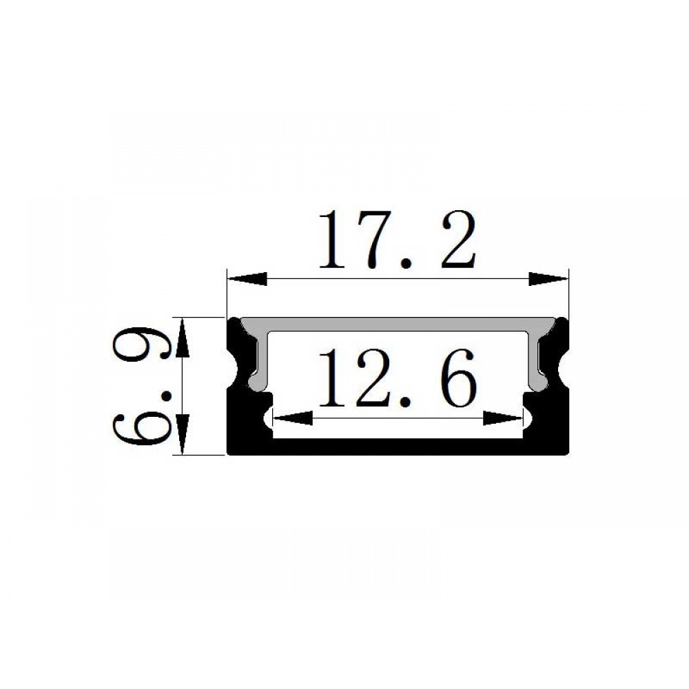 ΣΕΤ ΠΡΟΦΙΛ ΑΠΛΟ ΜΑΥΡΟ ΜΕ ΚΑΛΥΜΜΑ OPAL (2Μ) - CUBALUX