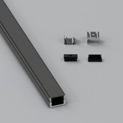 ΣΕΤ ΠΡΟΦΙΛ ΑΠΛΟ ΜΑΥΡΟ ΜΕ ΚΑΛΥΜΜΑ ΜΑΥΡΟ (2Μ) - CUBALUX