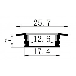 ΣΕΤ ΠΡΟΦΙΛ ΧΩΝΕΥΤΟ ΜΑΥΡΟ ΜΕ ΚΑΛΥΜΜΑ OPAL (2Μ) - CUBALUX