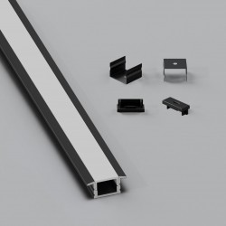 ΣΕΤ ΠΡΟΦΙΛ ΧΩΝΕΥΤΟ ΜΑΥΡΟ ΜΕ ΚΑΛΥΜΜΑ OPAL (2Μ) - CUBALUX