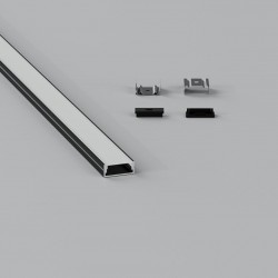 ΣΕΤ ΠΡΟΦΙΛ ΑΠΛΟ ΦΑΡΔΥ ΜΑΥΡΟ ΜΕ ΚΑΛΥΜΜΑ OPAL (2Μ) - CUBALUX