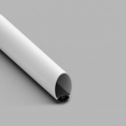 ΣΕΤ ΠΡΟΦΙΛ ΣΤΡΟΓΓΥΛΟ ΜΑΥΡΟ Φ30 ΜΕ ΚΑΛΥΜΜΑ OPAL (2Μ) - CUBALUX