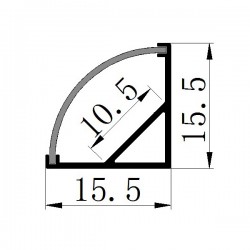 ΠΡΟΦΙΛ ΓΩΝΙΑΚΟ ΑΣΗΜΙ 15,5Χ15,5 (2Μ) - CUBALUX