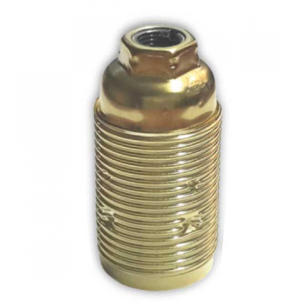 Ντουί E14 Μεταλλικό Με Σπείρωμα Χρυσό - CUBALUX