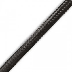 10 μέτρα Υφασμάτινο Καλώδιο PVC Στρόγγυλο 2x 0,75 H03VV-F Μαύρο - Cubalux