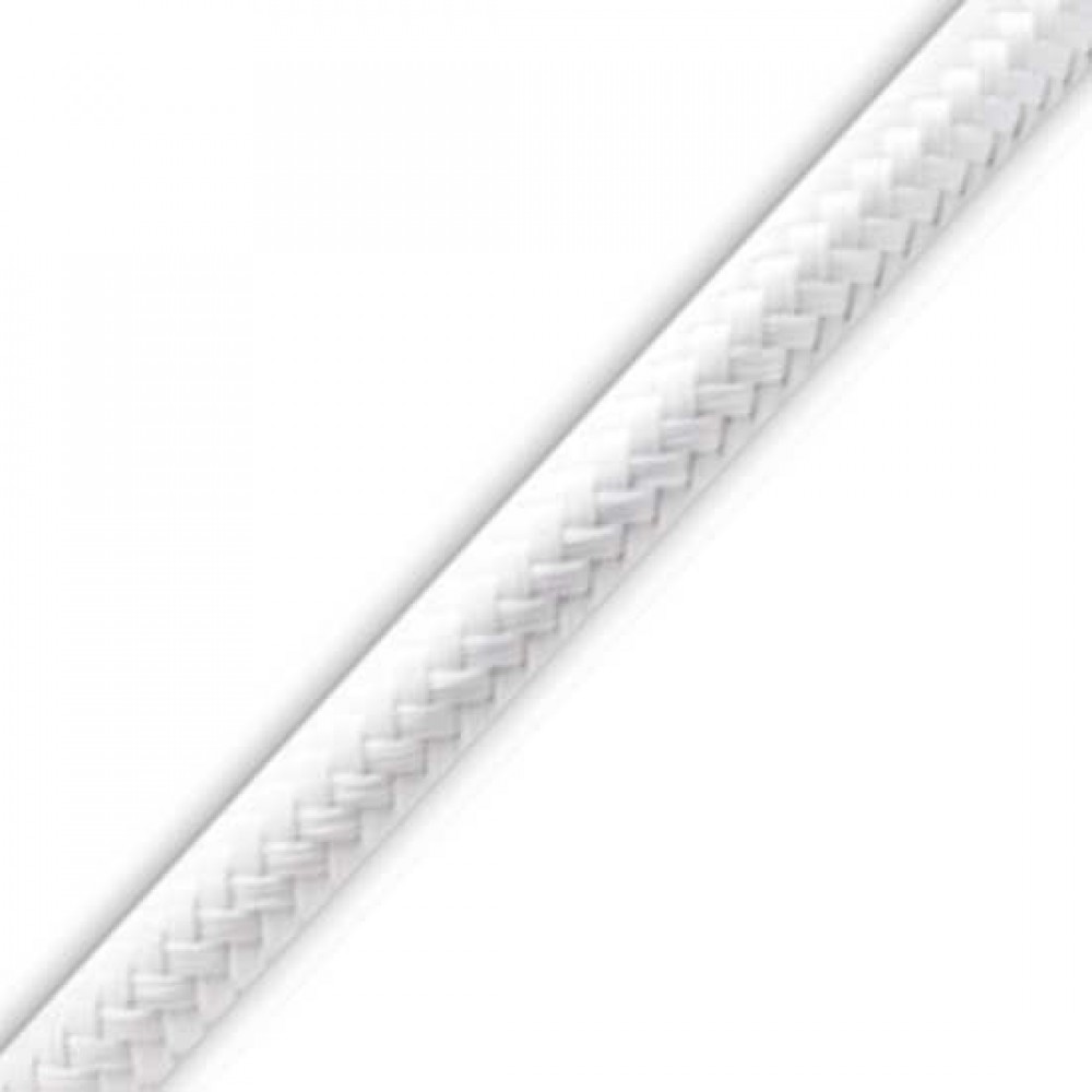 10 μέτρα Υφασμάτινο Καλώδιο PVC Στρόγγυλο 2x 0,75 H03VV-F Λευκό - Cubalux