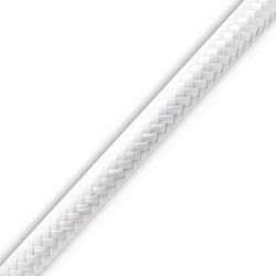 10 μέτρα Υφασμάτινο Καλώδιο PVC Στρόγγυλο 2x 0,75 H03VV-F Λευκό - Cubalux
