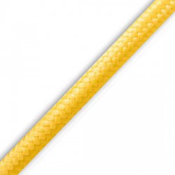 10 μέτρα Υφασμάτινο Καλώδιο PVC Στρόγγυλο 2x 0,75 H03VV-F Κίτρινο - Cubalux