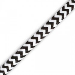 10 μέτρα Υφασμάτινο Καλώδιο PVC Στρόγγυλο 2x 0,75 H03VV-F Λευκό-Μαύρο - Cubalux