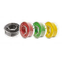 10 μέτρα Υφασμάτινο Καλώδιο PVC Στρόγγυλο 2x 0,75 H03VV-F Λευκό-Μαύρο - Cubalux
