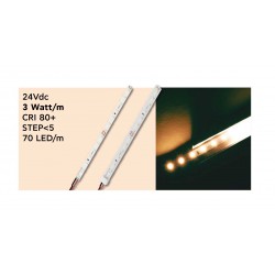 Ταινία LED TΩRA 3 Watt/m 24V CRI80 IP20 70 led/m (8mm) 2700K - 5 μέτρα - CUBALUX