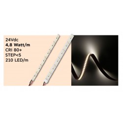 Ταινία LED TΩRA 4,8 Watt/m 24V CRI80 IP20 210 led/m 5m (8mm) 2700K - 5 μέτρα - CUBALUX