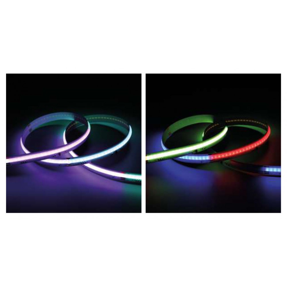 Ταινία LED TΩRA COB SPI RGB 9,6 Watt/m 24V IP20 840 led/m 5m (10mm) - 5 μέτρα - CUBALUX