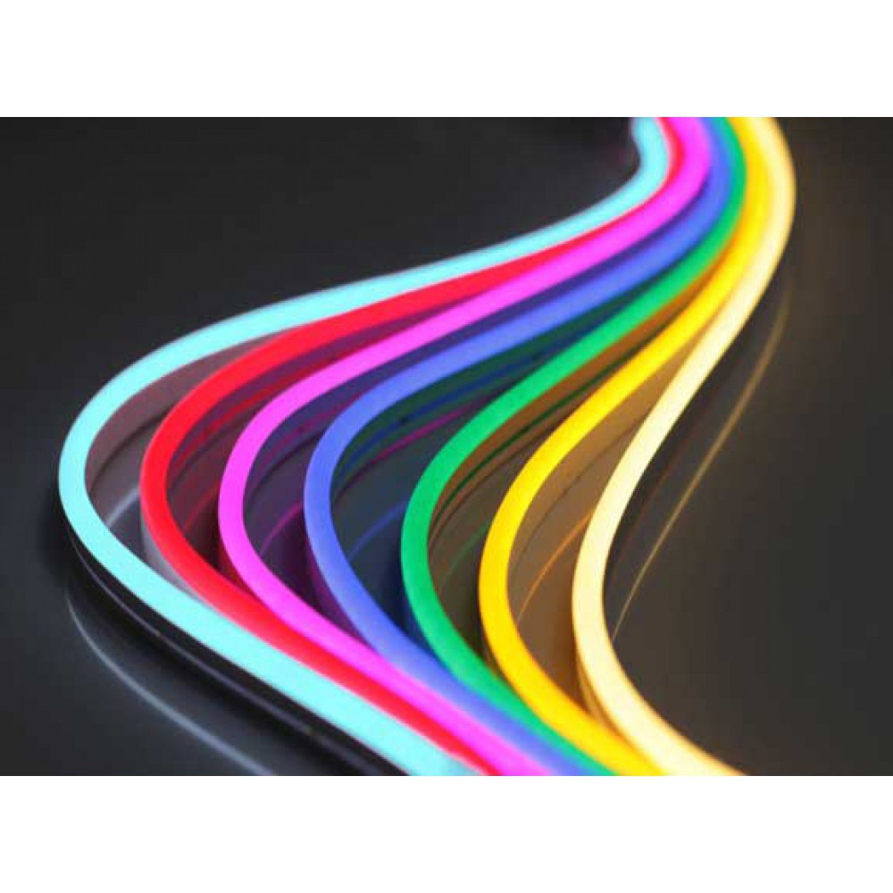 Neon Flex Πλαγίου Φωτισμού 6x13 12 Watt/m 24V IP67 Κίτρινο - 5 Μέτρα - Cubalux