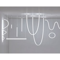 Ανάρτηση αλουμινίου με καλώδιο και συρματόσχινο για Rondo Neon Φ18 - Cubalux