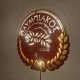 Custom LED Φωτιστικό τοίχου 100 Χρόνια Ολυμπιακός - Χειροποίητο Φωτιστικό Από Ξύλο 50×50×5cm