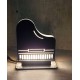 Custom LED Φωτιστικό Επιτραπέζιο Πιάνο - Χειροποίητο Φωτιστικό Από Ξύλο 20x20 cm