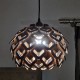 Laser Cut Φωτιστικό κρεμαστό σε απόχρωση καρυδιάς από ξύλο συμήδα PINE CONE