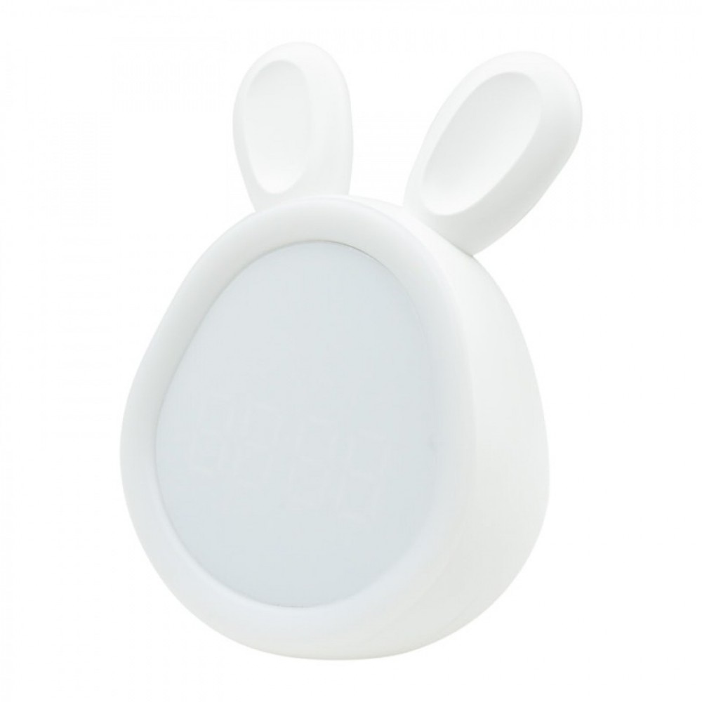 Φωτιζόμενο Ηλεκτρονικό Ξυπνητήρι Κουνελάκι Λευκό