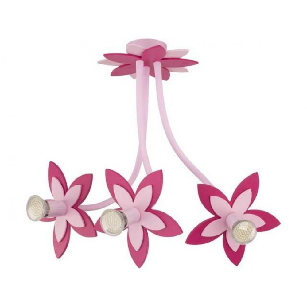 Παιδικό Φωτιστικό Οροφής Flower Σε Ροζ ή Λαχανί - 3 x gu10 max 35W
