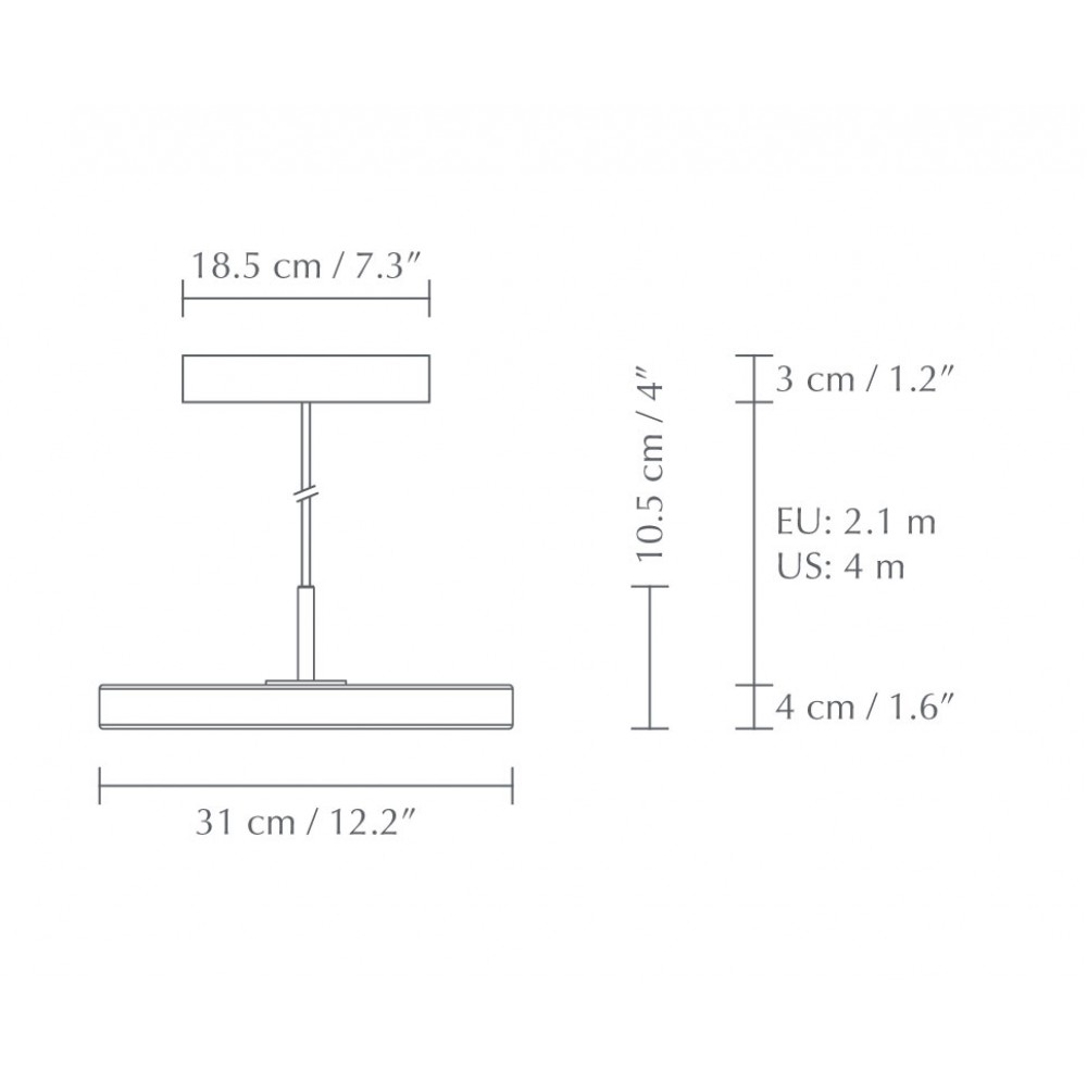 Κρεμαστό Φωτιστικό LED Asteria Mini Nuance Mist 14W Φ31cm Dimmable by UMAGE