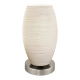 Επιτραπέζιο Φωτιστικό Γυάλινο Σε Νίκελ-Ματ - Λευκό Χρώμα 1 x E27 40W BATISTA 3 Eglo
