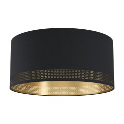 Πλαφονιέρα Με Υφασμάτινο Καπέλο Χρυσό - Μαύρο 1x E27 ESTEPERRA - Eglo