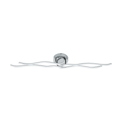 LED Πλαφονιέρα - Απλίκα Αλουμινίου Σε Χρωμέ - Λευκή 116cm 40W 3000K RONCADE Eglo