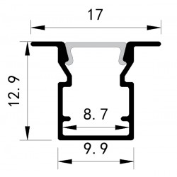 ΠΡΟΦΙΛ ΧΩΝΕΥΤΟ 2000*9,9*12.9 45° PLUS EUROLAMP