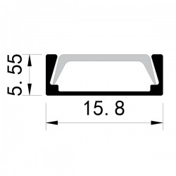 ΠΡΟΦΙΛ ΕΞΩΤΕΡΙΚΟ 2000*15,8*5.55 90° VALUE EUROLAMP
