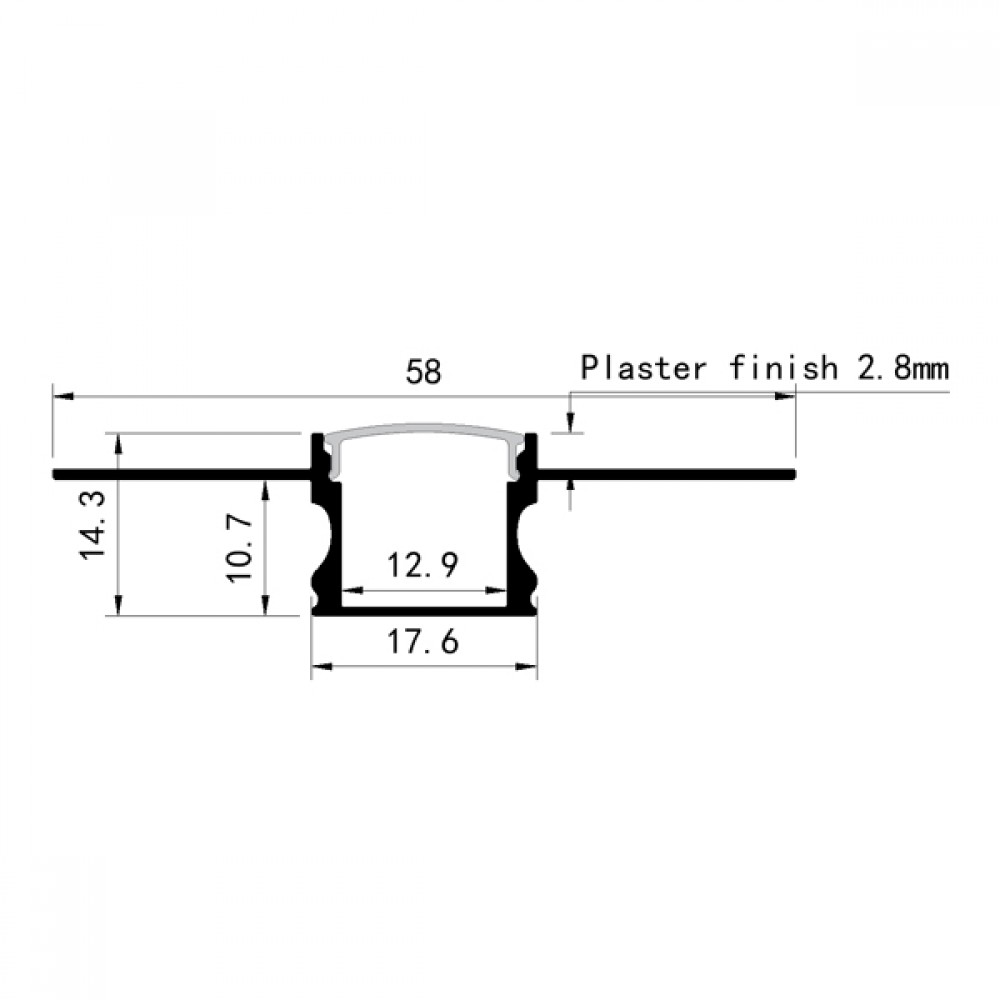ΠΡΟΦΙΛ ΧΩΝΕΥΤΟ ΓΥΨΟΣΑΝΙΔΑΣ 2000*17,6*14,3PLUS EUROLAMP